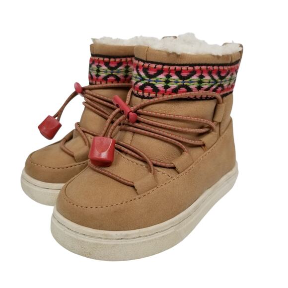 TOMS Toddler Unisex Girls Alpine Winter Casual Boots Tan Size 5 - Picture 1 of 7
